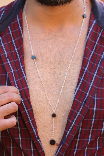 Long onyx necklace